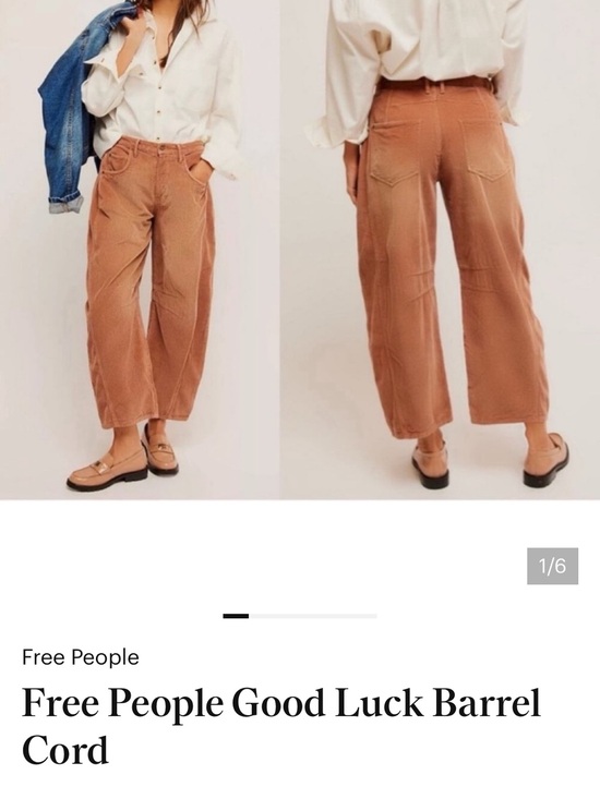 Free People Denim - Free People Good Luck Barrel Cord